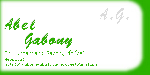 abel gabony business card